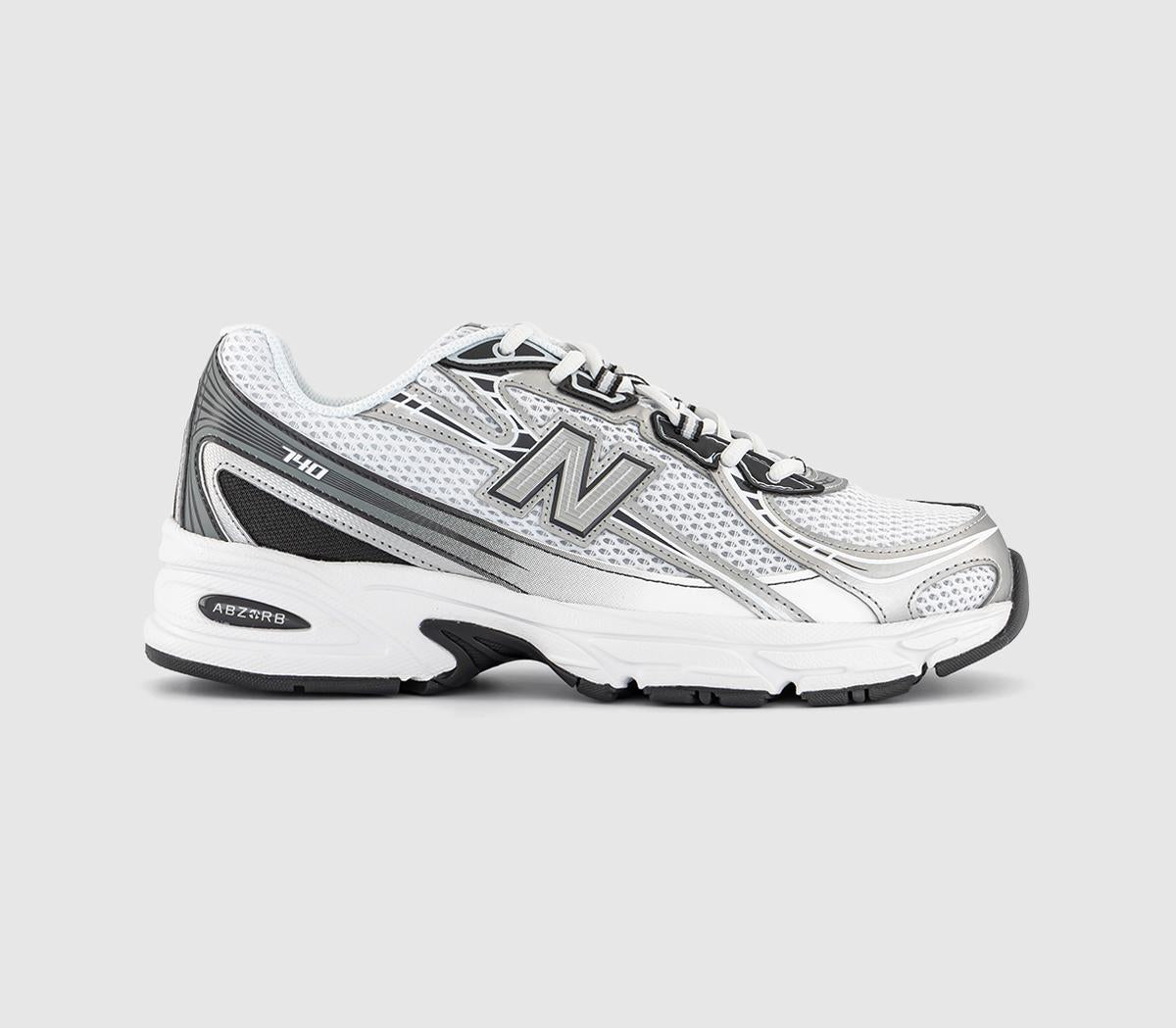 New Balance 740 Trainers White Black Silver Metallic