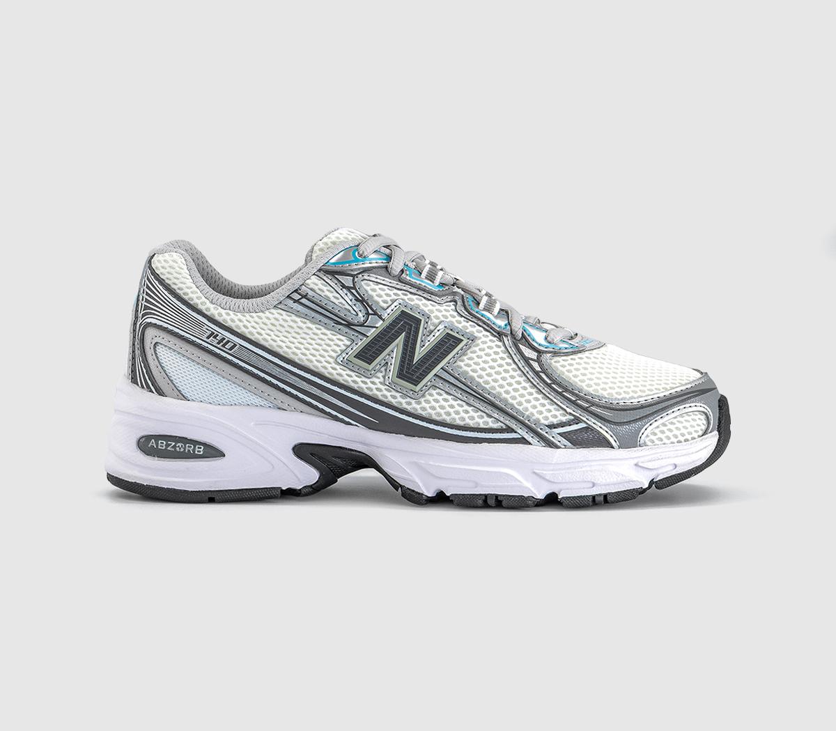 New Balance 740 V2 Trainers White Castlerock Metallic
