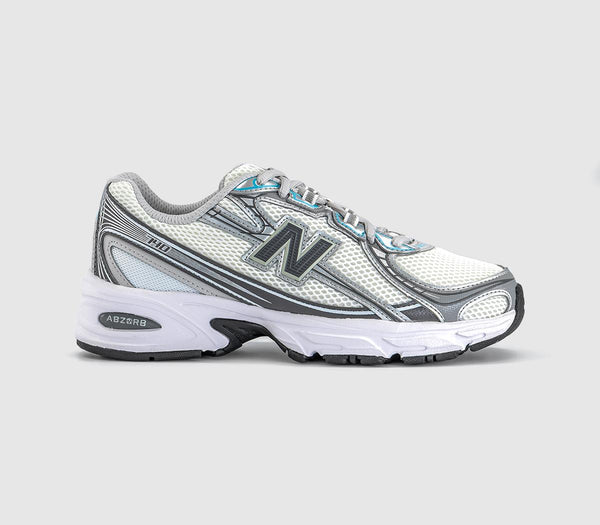 New Balance 740 V2 Trainers White Castlerock Metallic