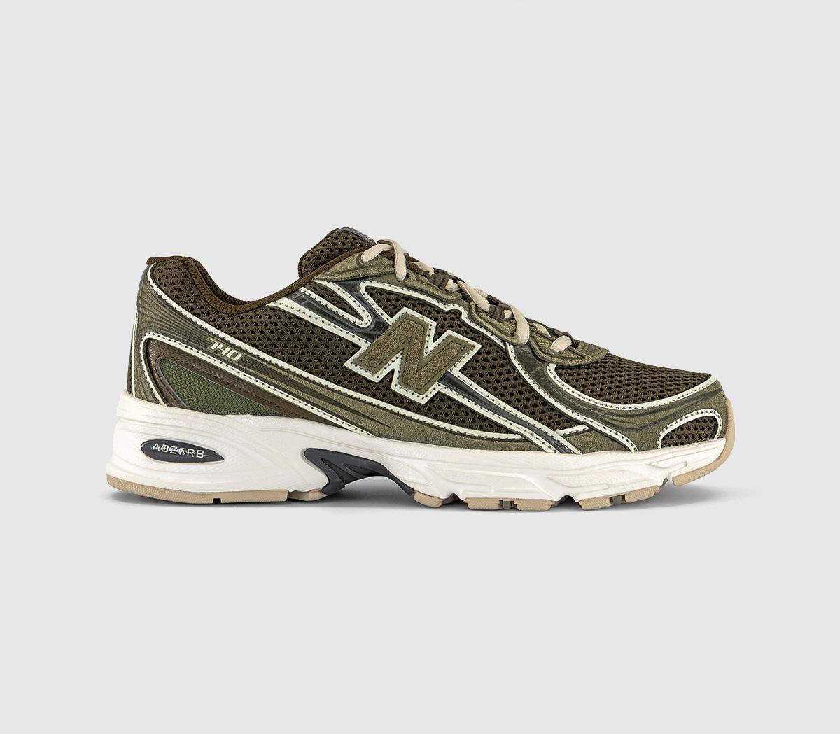 New Balance 740 V2 Trainers Brown Khaki White