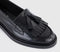 Womens OFFICE Fizzy Tassel Fringe Loafers Black Leather