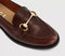 Womens OFFICE Fountain Snaffle Trim Loafers Brown Leather