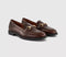 Womens OFFICE Fountain Snaffle Trim Loafers Brown Leather