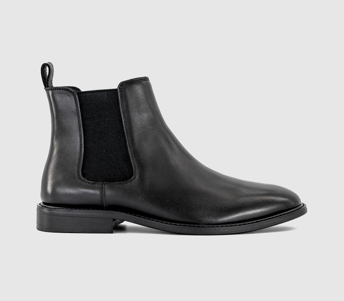 Mens Office Broadway Chelsea Boots Black Leather