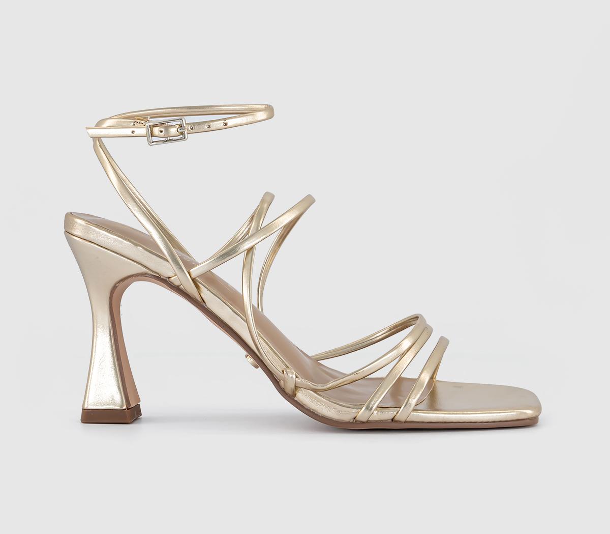 Womens Office Harmony Strappy Heeled Sandals Gold