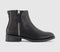 Womens OFFICE Aubrey Zip Detail Flat Ankle Boots Black - OFFCUTS SHOES by OFFICE