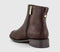 Womens OFFICE Aubrey Zip Detail Flat Ankle Boots Brown