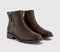 Womens OFFICE Aubrey Zip Detail Flat Ankle Boots Brown