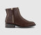 Womens OFFICE Aubrey Zip Detail Flat Ankle Boots Brown - OFFCUTS SHOES by OFFICE