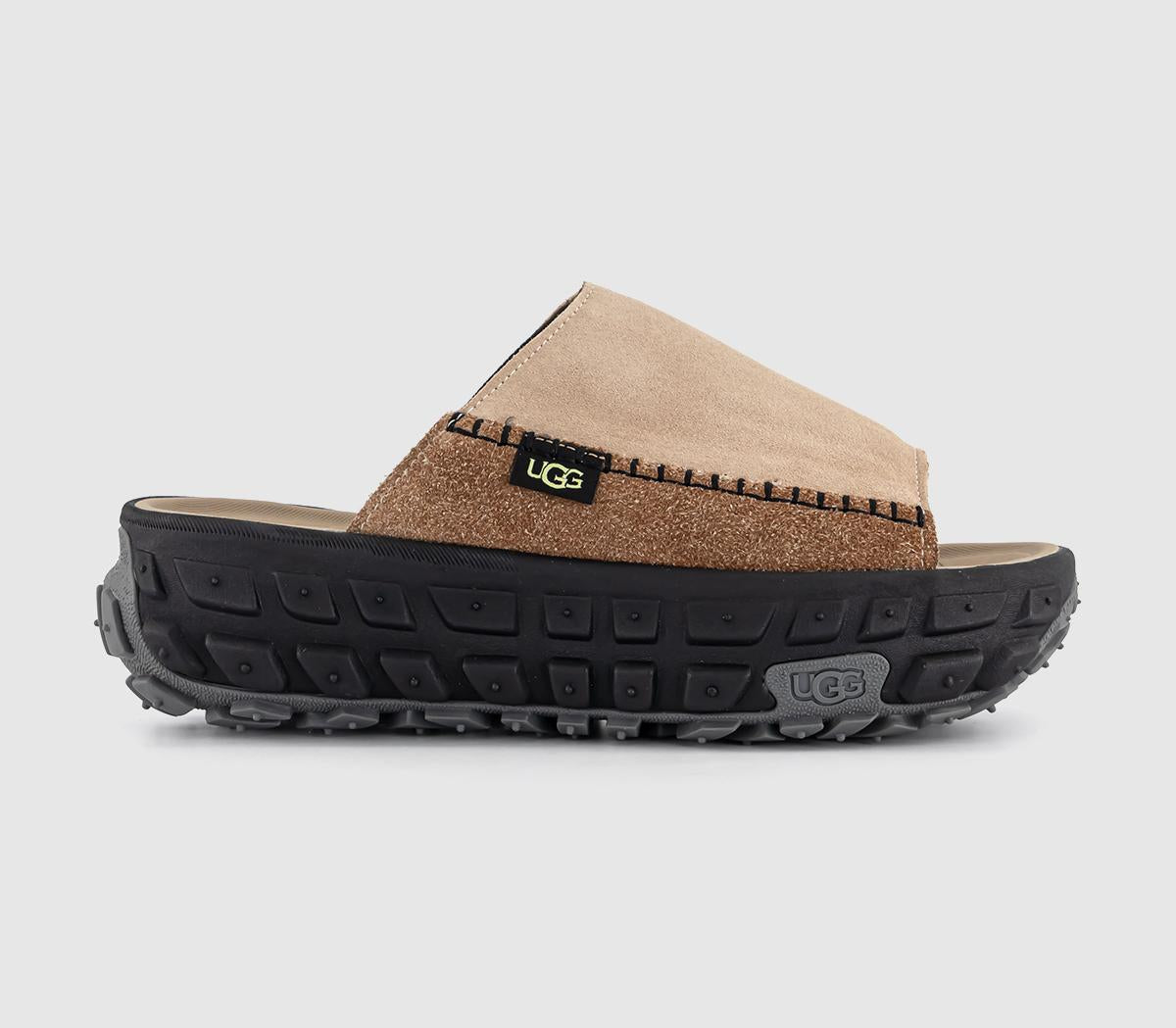 Mens UGG Venture Daze Slides Sand Black