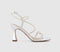 Womens Office Heavenly  Strappy Heeled Sandals Silver Embellished