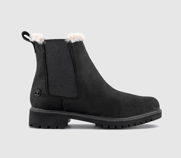 Womens Timberland Lyonsdale Chelsea Boots Black Nubuck