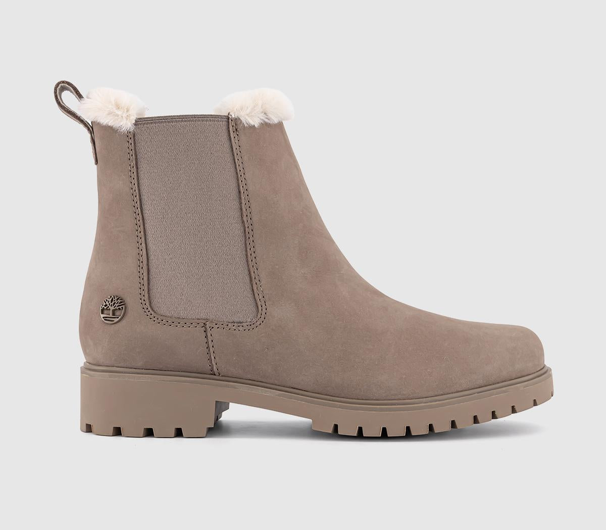 Womens Timberland Lyonsdale Chelsea Taupe Grey Nubuck