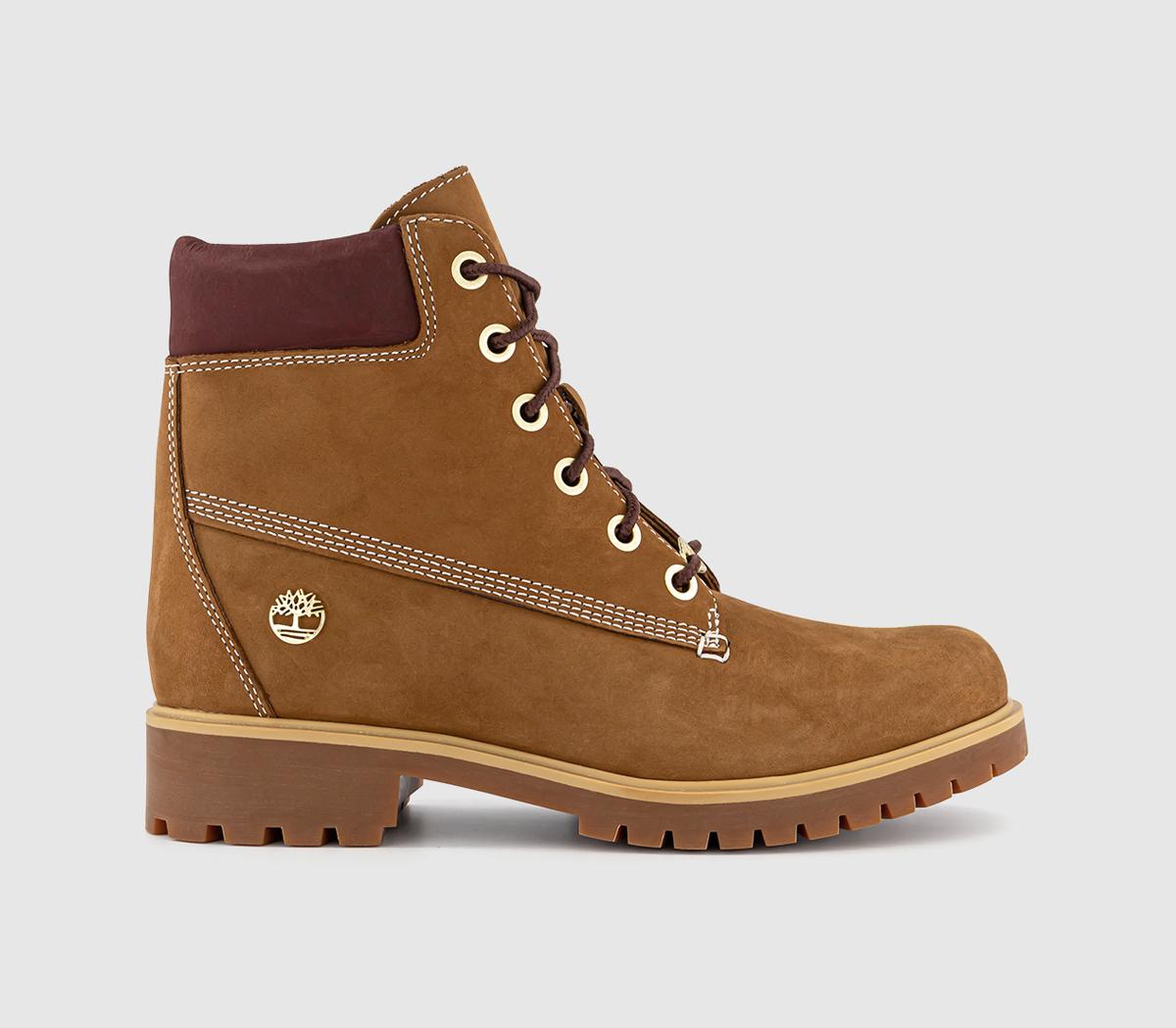 Womens Timberland Lyonsdale Boots Medium Brown Burgundy Nubuck UK Size 6