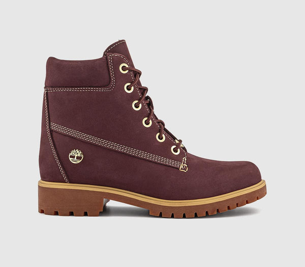 Womens Timberland Lyonsdale Boots Burgundy Nubuck