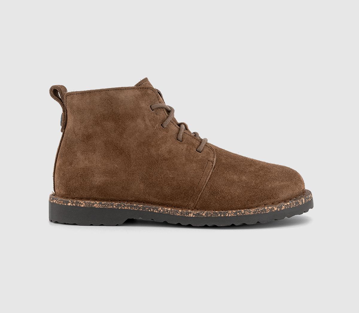 Womens BIRKENSTOCK Uppsala Mid Shearling Boots Dark Tea