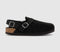 Womens BIRKENSTOCK Tokio Shearling Clogs Black - OFFCUTS SHOES by OFFICE
