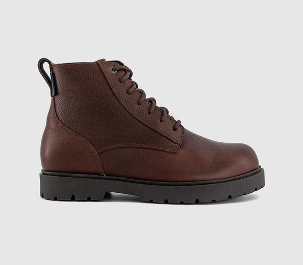 Mens BIRKENSTOCK Highwood Lace Mid Boots Chocolate Wp Leather