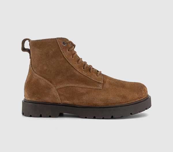 Mens BIRKENSTOCK Highwood Lace Mid Boots Dark Tea Suede
