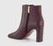 Womens OFFICE Aimee Slim Heel Ankle Boots Burgundy Leather