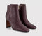 Womens OFFICE Aimee Slim Heel Ankle Boots Burgundy Leather