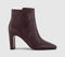 Womens OFFICE Aimee Slim Heel Ankle Boots Burgundy Leather