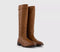 Womens OFFICE Kelsey Knee High Riding Boots Tan Leather