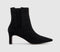 Womens OFFICE Amaya Covered Chelsea Ankle Boots Black Faux Suede - OFFCUTS SHOES by OFFICE