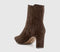 Womens OFFICE Amaya Covered Chelsea Ankle Boots Brown Faux Suede