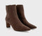 Womens OFFICE Amaya Covered Chelsea Ankle Boots Brown Faux Suede