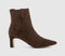 Womens OFFICE Amaya Covered Chelsea Ankle Boots Brown Faux Suede