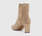 Womens OFFICE Amaya Covered Chelsea Ankle Boots Taupe Faux Suede