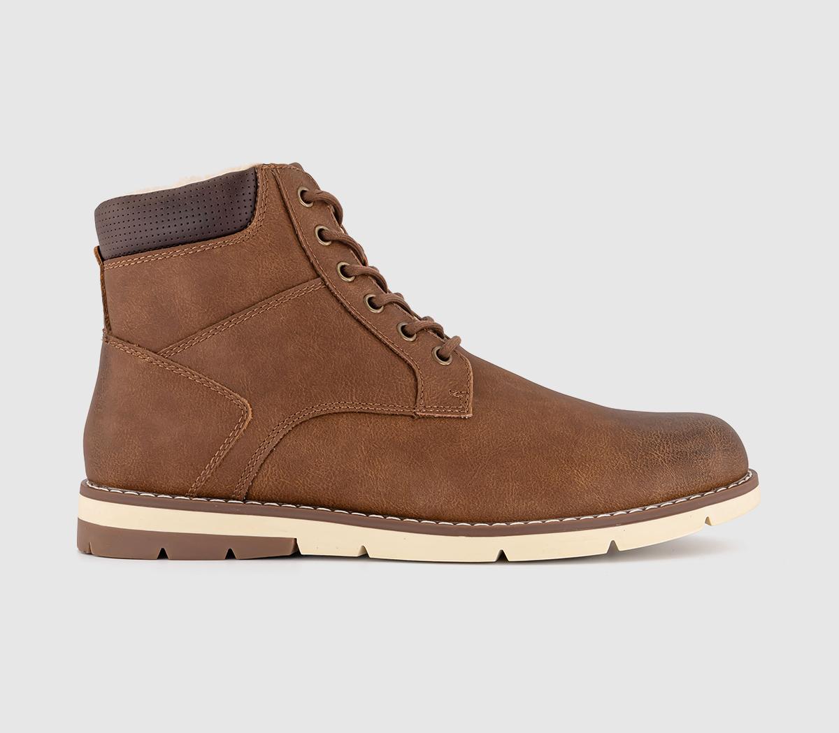 Mens OFFICE Buster Borg Lined Hybrid Boots Tan