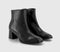 Womens OFFICE Annie Smart Block Heel Boots Black Leather - OFFCUTS SHOES by OFFICE