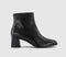 Womens OFFICE Annie Smart Block Heel Boots Black Leather - OFFCUTS SHOES by OFFICE