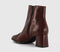 Womens OFFICE Annie Smart Block Heel Boots Choc Leather - OFFCUTS SHOES by OFFICE