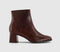 Womens OFFICE Annie Smart Block Heel Boots Choc Leather UK Size 6