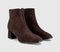 Womens OFFICE Annie Smart Block Heel Boots Brown Suede
