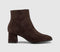 Womens OFFICE Annie Smart Block Heel Boots Brown Suede