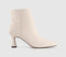 Womens OFFICE Aria Flared Heel Smart Boots Off White Pu