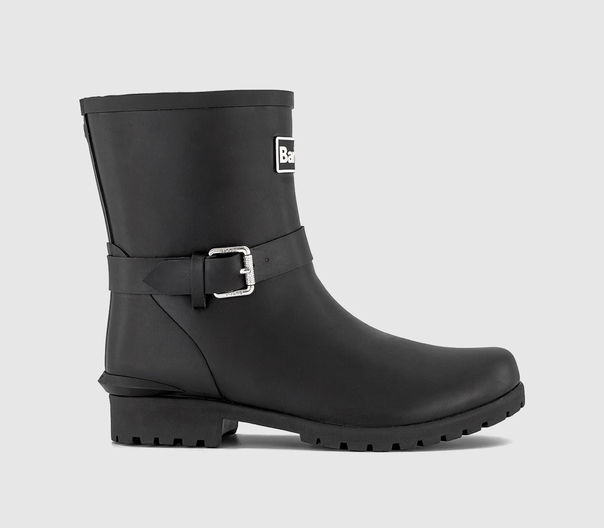 Womens Barbour Penshaw Buckle Welly Boots Black