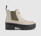 Womens Barbour Halton Chelsea Welly Boots Light Oak Bleached Olive