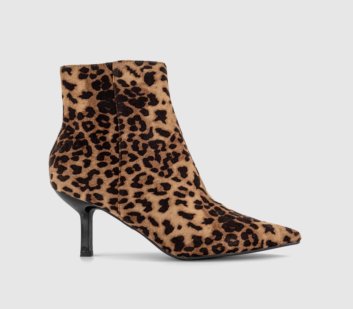 Womens OFFICE Alara Kitten Heel Ankle Boot Leopard