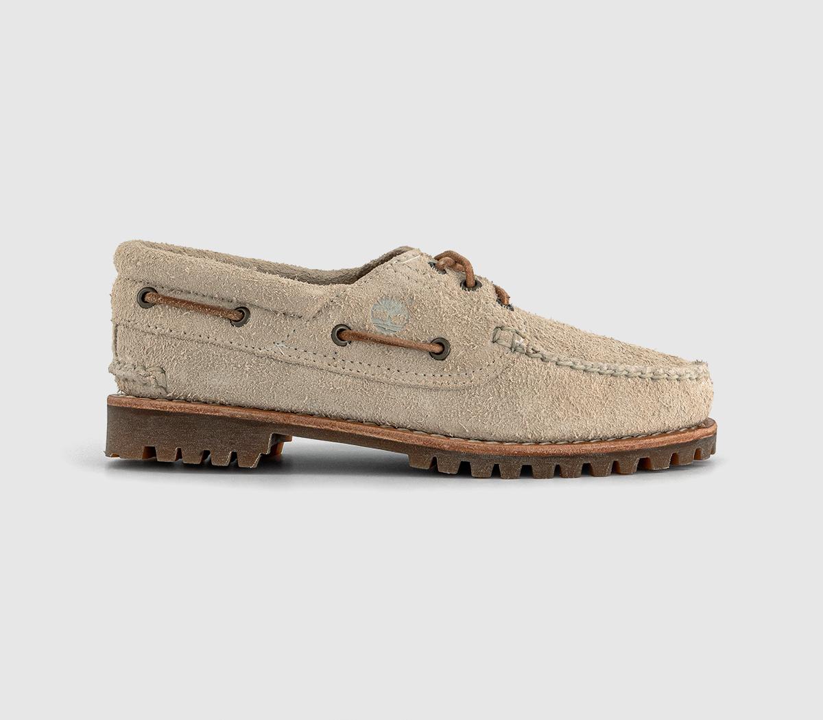 Womens Timberland Noreen Boat Shoes Cream Suede