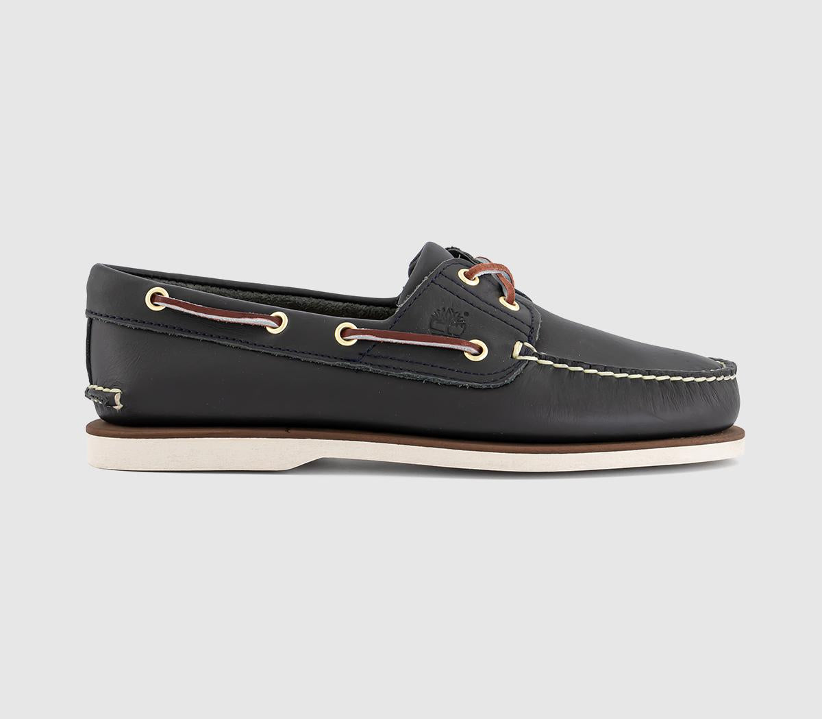 Mens Timberland Classic Boat Shoes Navy Leather