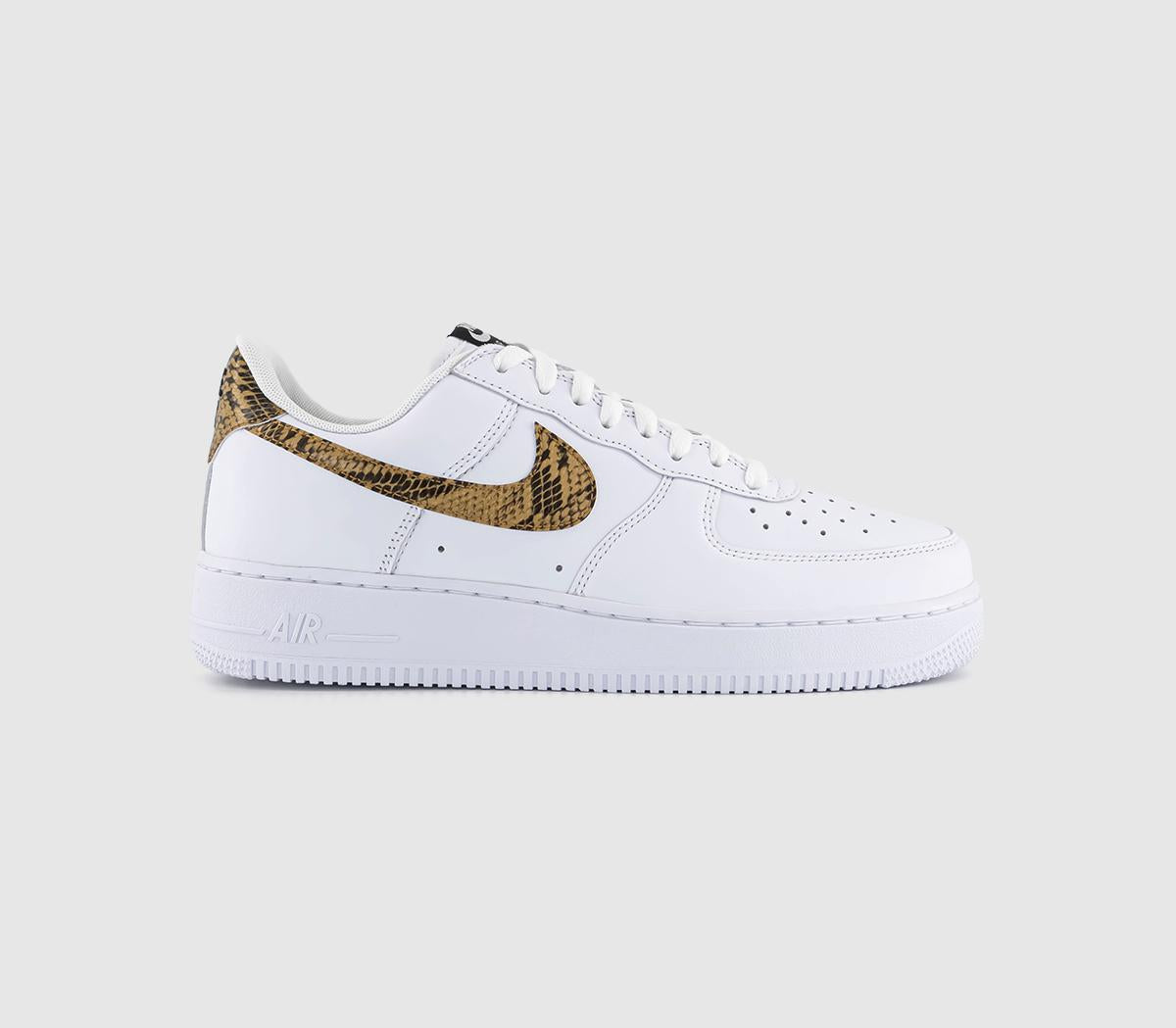 Mens Nike Air Force 1 Low Retro PRM Qs White Elemental Gold Dark Hazel Black