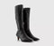 Womens OFFICE Karissa Curve Heel Knee High Boots Black
