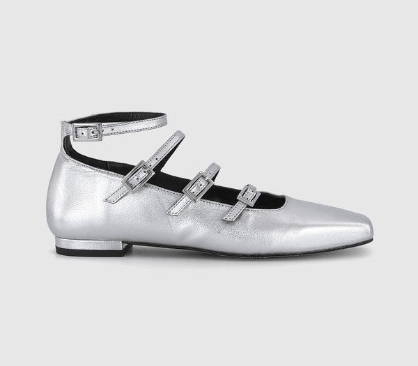 Womens Alohas Luke Ballet Flats Silver