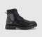 Mens Office Beginning Chunky Lace Up Boots Black