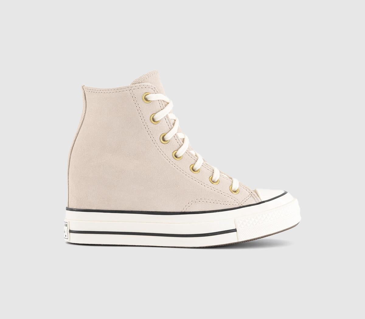 Converse Chuck Taylor All Star Wedge Trainers Warm Clay Egret Black